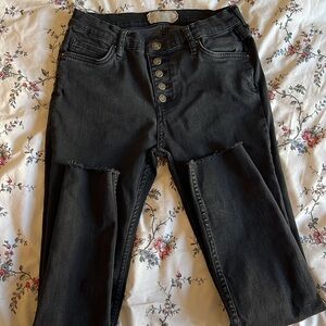 29- Regular - FREE PEOPLE Black Skinny Jeans